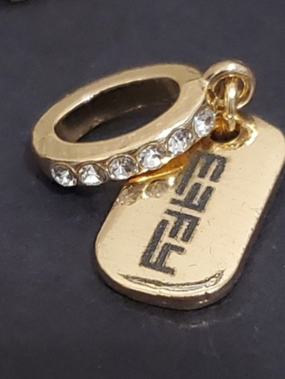 EFFY Gold-tone Charm Pendant with Crystal Hoop